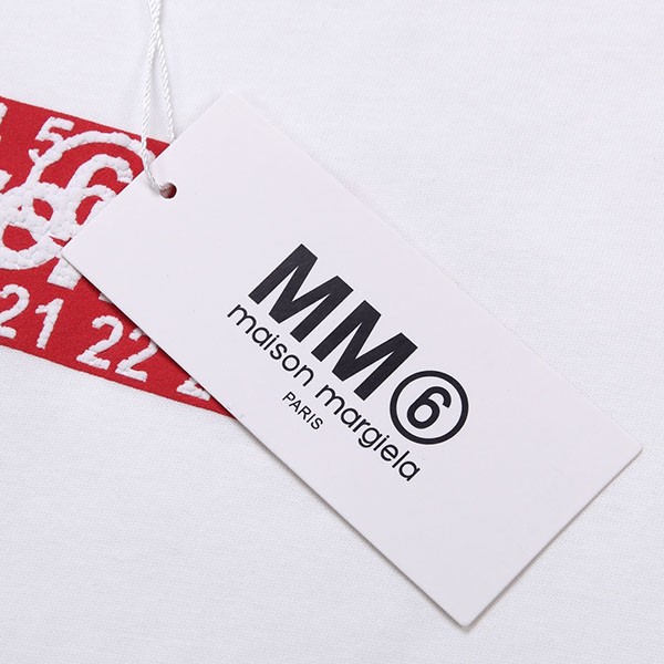 n級品 シュプリーム x mm6 偽物 メゾン マルジェラ ボックス ロゴ tシャツ ホワイト shm75807